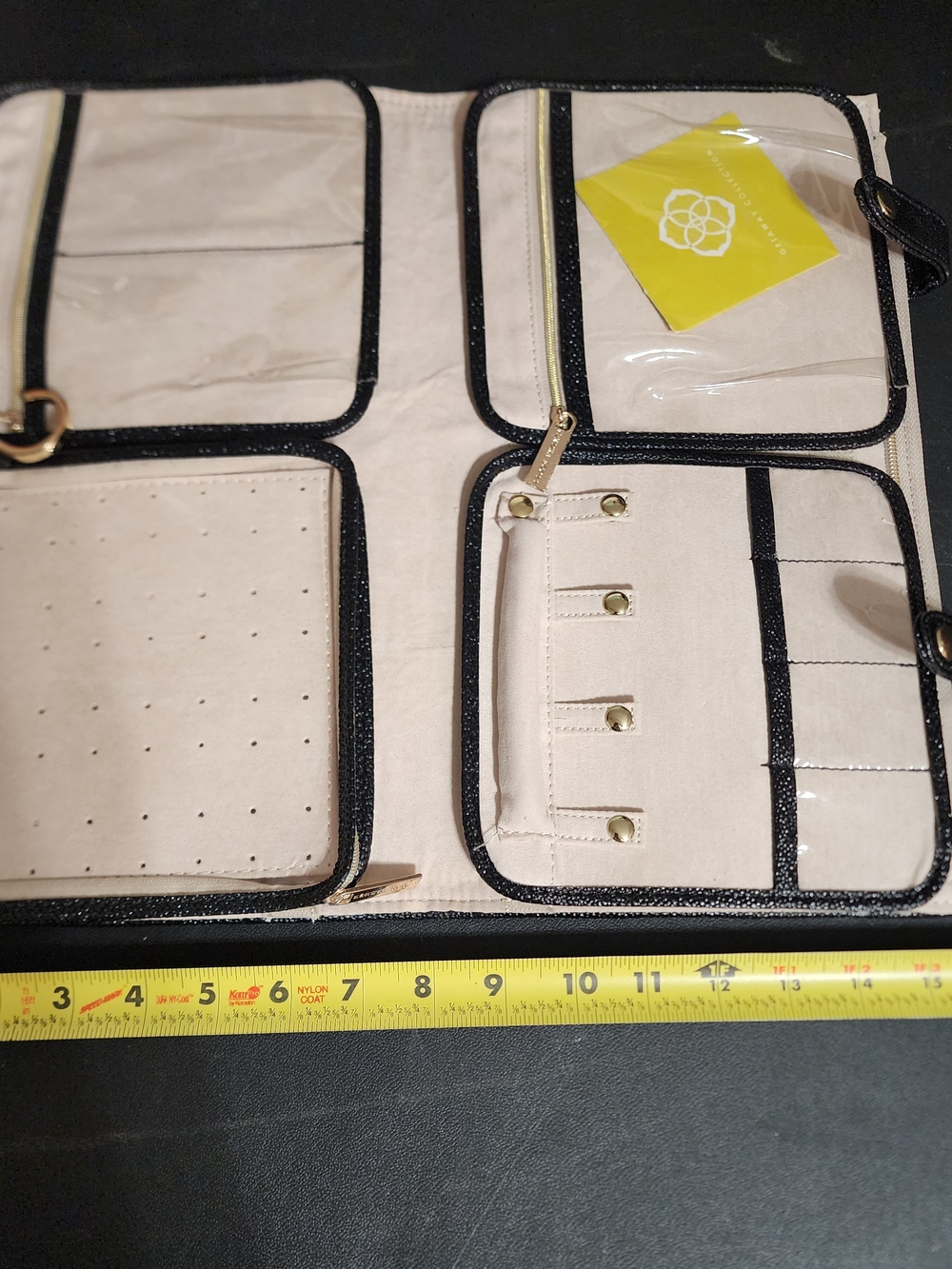 Kendra Scott Travel Jewelry Organizer - Cream with Black Trim